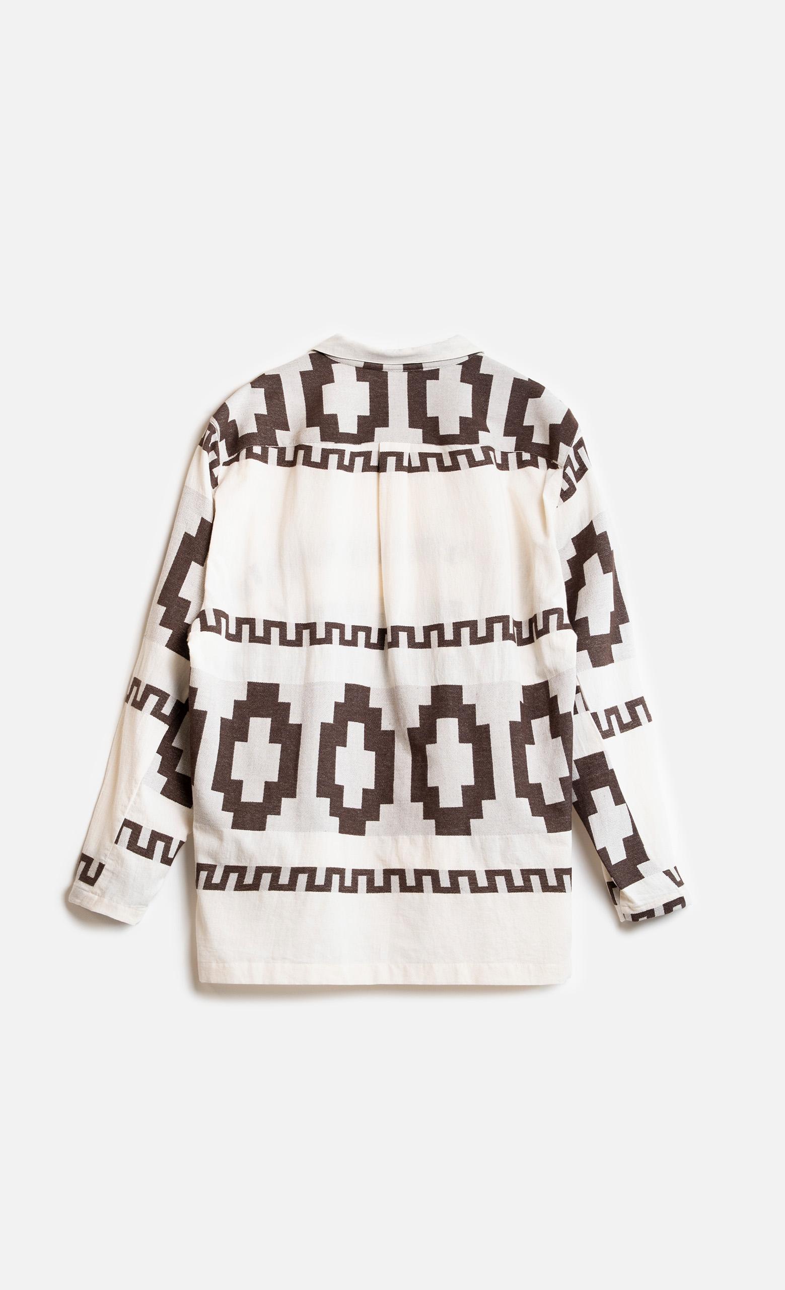 Wooden Store Native Marrone Camicia Hiroko Hemd Herren creme